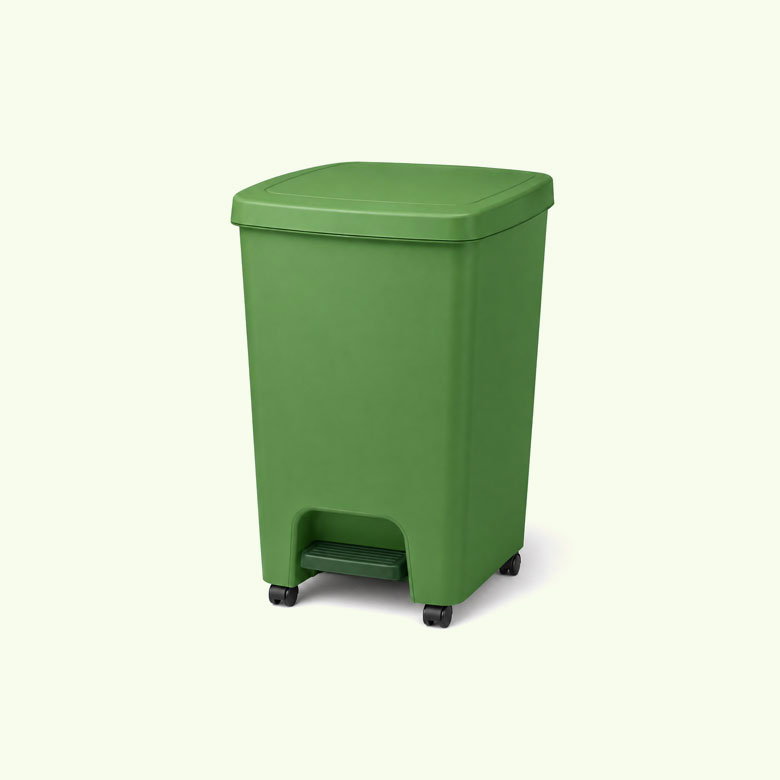 Green Plastic Pedal Dustbin
